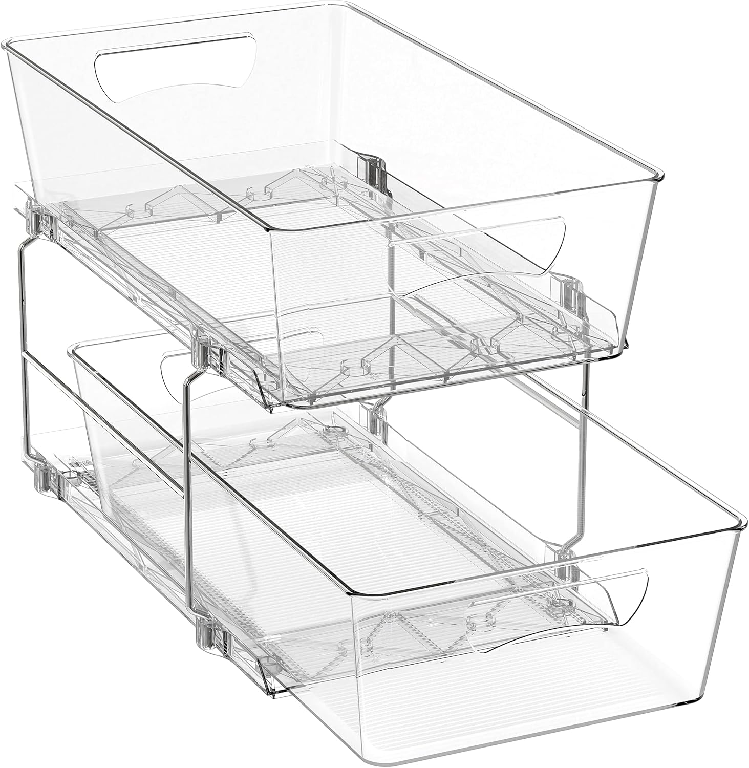 clear pull-out drawer organizer