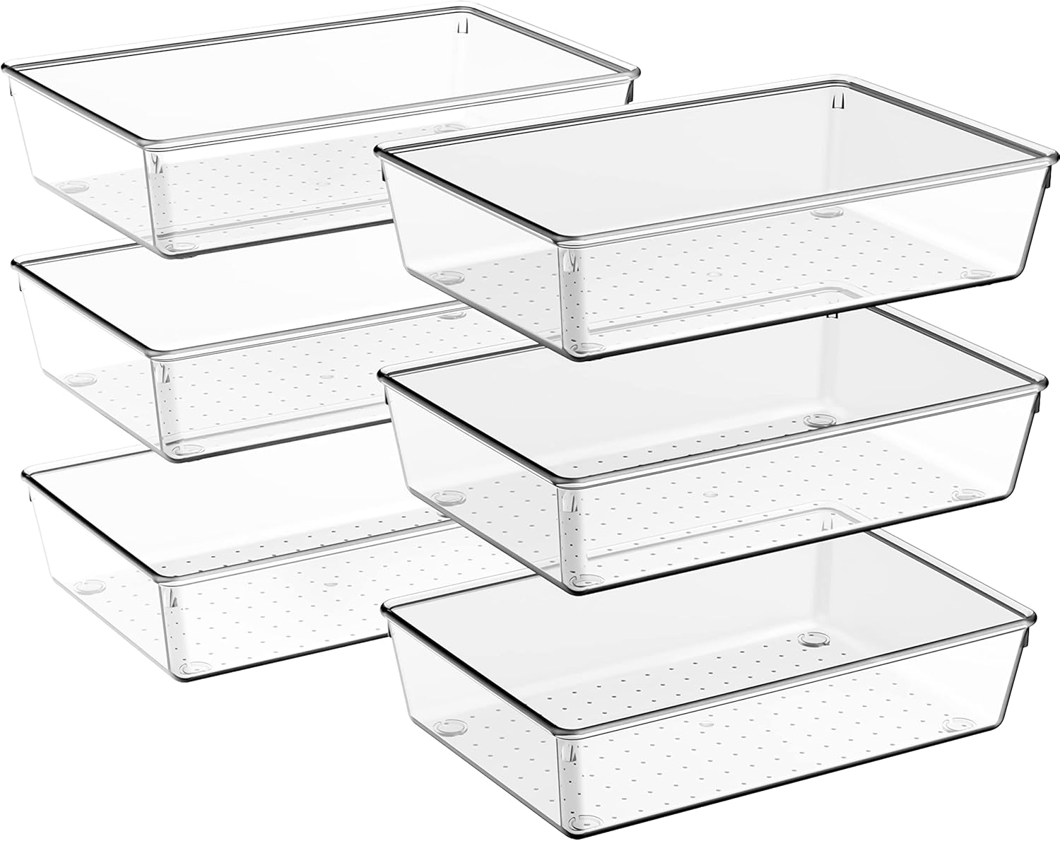 Clear drawer organizers