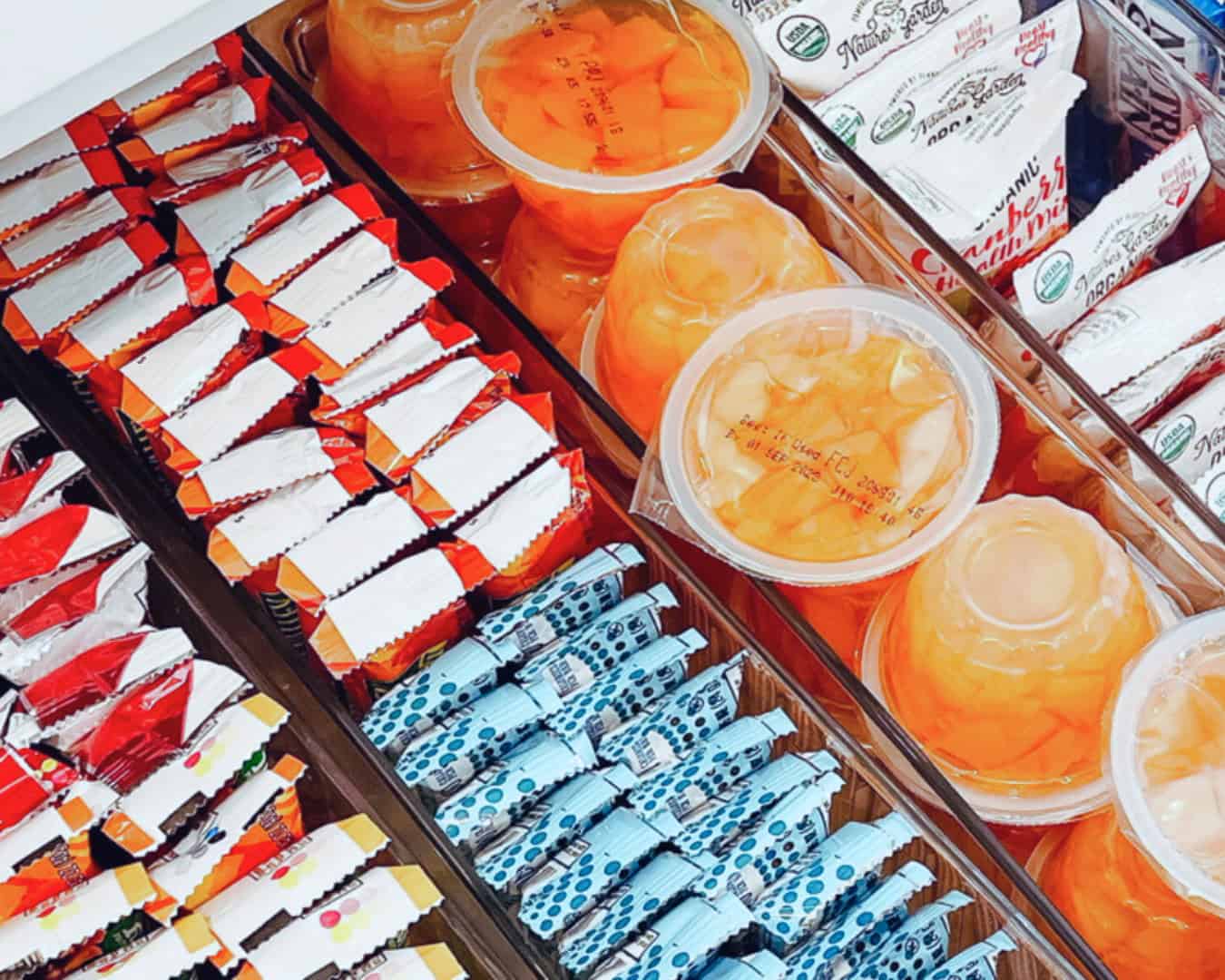 peaceful home systems for summer - organized snack drawer